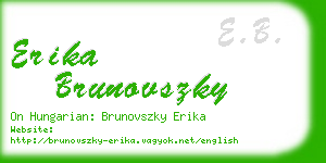 erika brunovszky business card